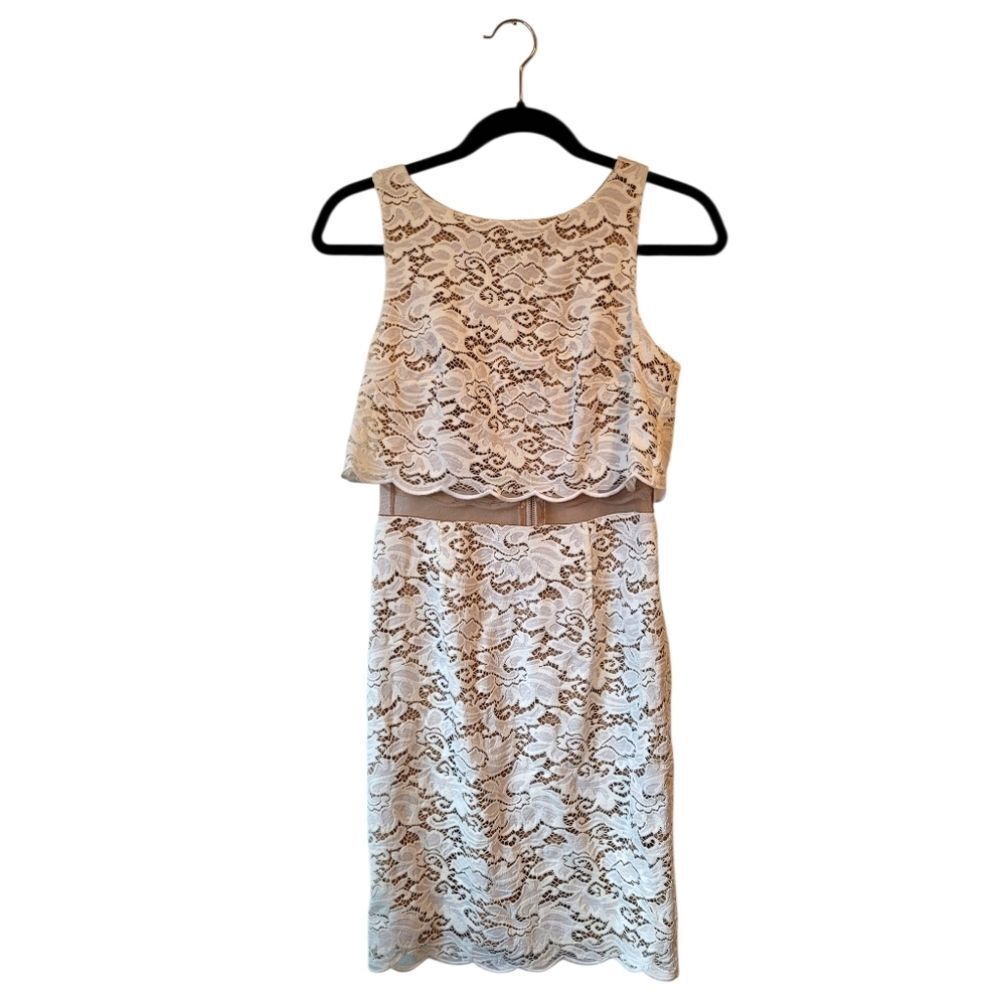 Bailey 44 Women's White Lace Mesh Panel Dress Size 2